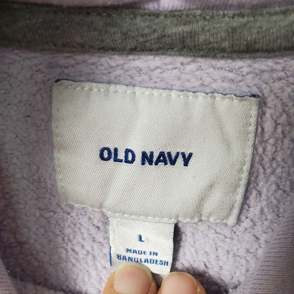 Old Navy Light Purple Lavander Hoodie Sweater Mens Size Large - Picture 3 of 6